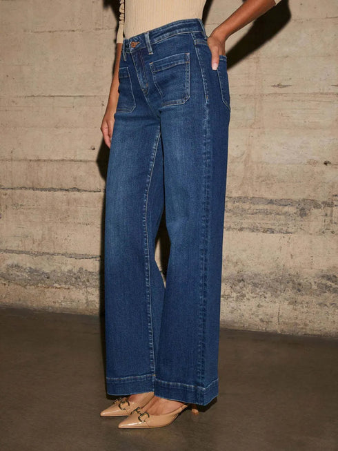 'Luna' Wide Leg Jeans - Celes Fashion